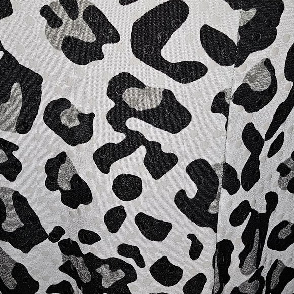 Dressbarn Sparkly Leopard Print Black/White Salsa Sleeveless Dress (NWOT) - Picture 4 of 5